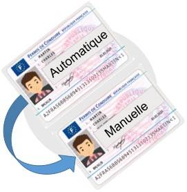 passerelle permis boite automatique permis B Manuel chez chris conduite