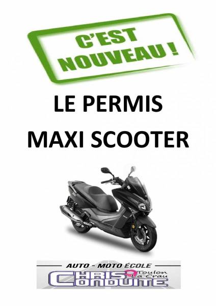 cpf permis moto maxi scooter 