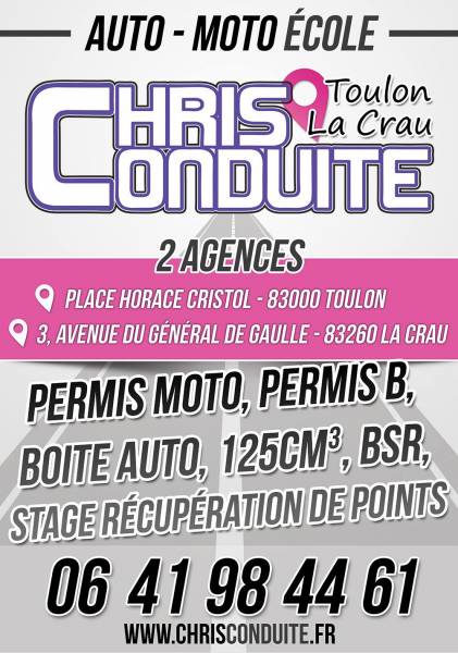 conduite accompagnée à Pignans auto école chris conduite